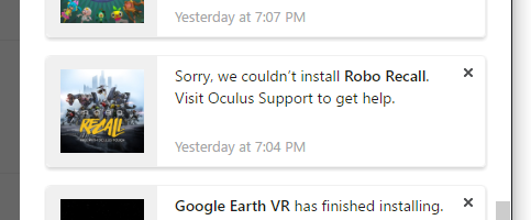Oculus Home Error